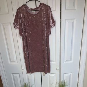 Cute velvet shirt dress